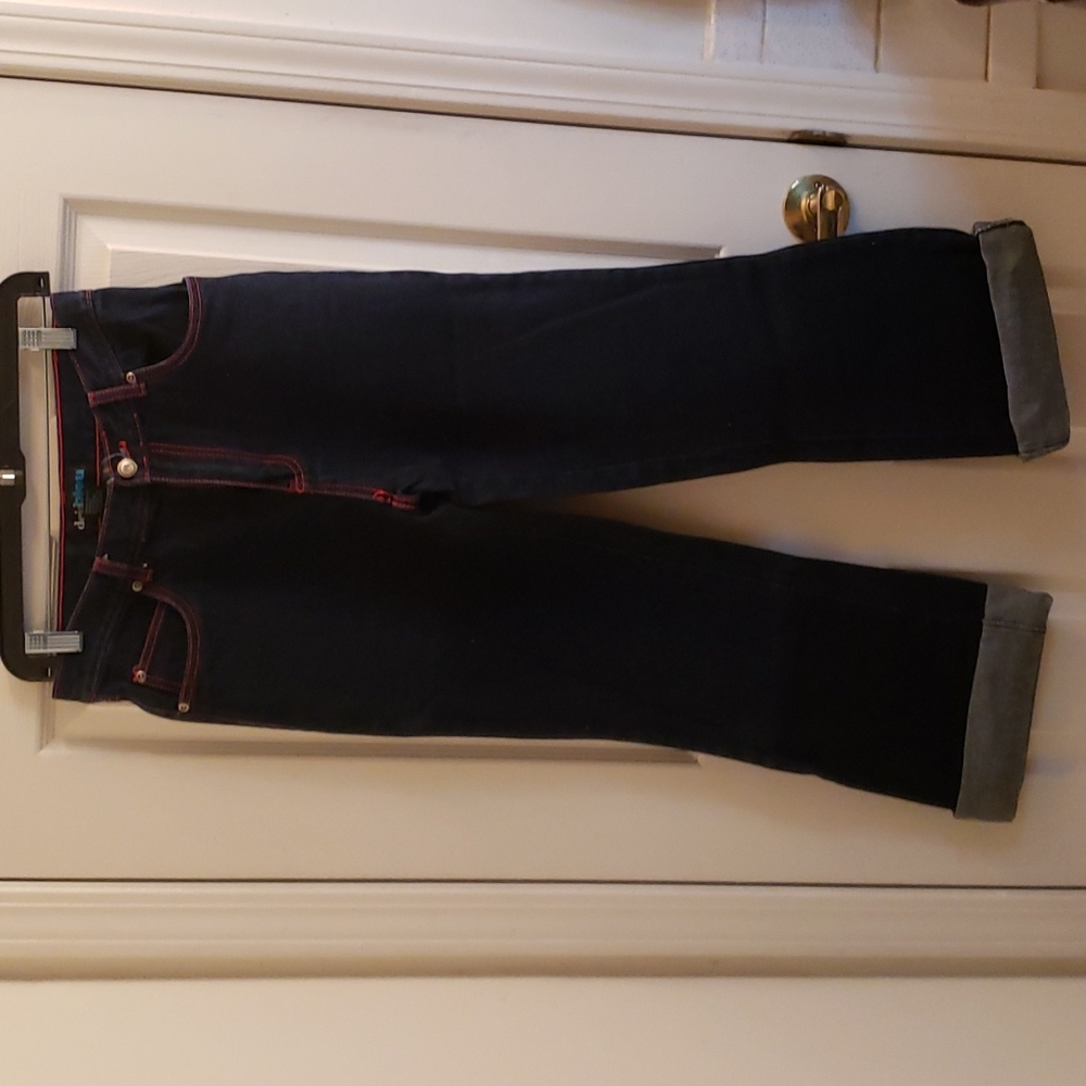Deja Blue Dark Stonewash Jeans Size 8 - Picture 2 of 5